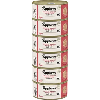 Krmivo pro kočku Applaws konzerva Cat Kuřecí prsa s kachnou 6x70g
