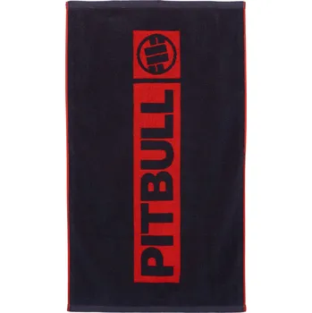 PitBull West Coast - osuška HILLTOP grafitově/červená 70x140