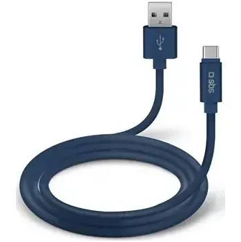 Datový kabel SBS Polo USB-C silikonový kabel modrá (8018417240973)