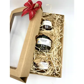 Dárkový potravinový koš Včelařství Thomayer - Dárková papírová krabice s medy (3 druhy)