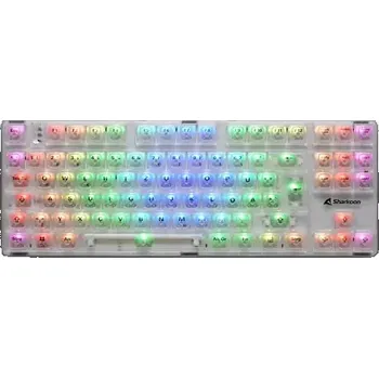 Klávesnice Sharkoon Crystal Shark bílá (4044951040131)