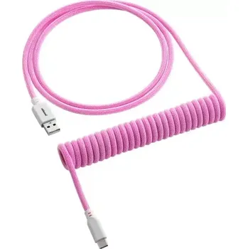 Kabel do PC CableMod Classic Coiled Keyboard Cable USB-C - USB-A 1.5m Strawberry Cream (CM-CKCA-CW-IW150IW-R)