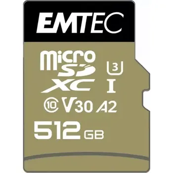 Paměťová karta EMTEC SpeedIN Pro microSDXC 512GB + adaptér (ECMSDM512GXC10SP)