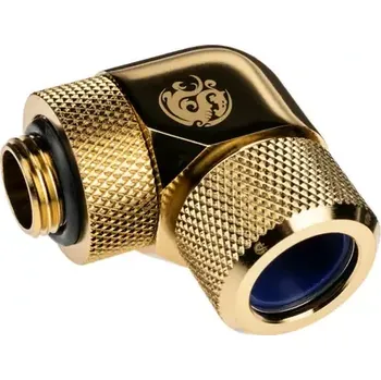 Adaptér k notebooku BitsPower Advanced Multi-Link otočný úhlový adaptér 90° G1/4 14mm hardtube zlatá (BP-TBE90RMLA14)