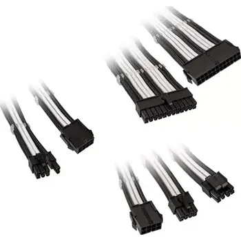 Počítačový zdroj Kolink Prodlužovací sada opletených kabelů Core Adept černo-bílá (COREADEPT-EK-BWH)