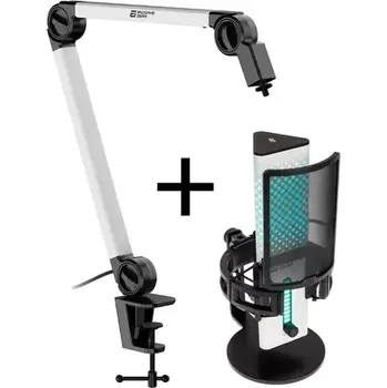 Mikrofon Endgame Gear MICARM rameno + XSTRM USB mikrofon bílá (GABU-348)