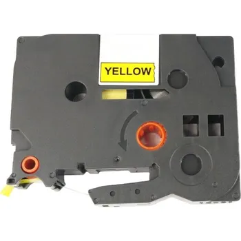 Pásek do tiskárny FOPRINT Samolaminovací páska - kompatibilní s BROTHER TZE-SL651, TZ-SL651 - 24 mm x 8 m žlutá - černý tisk