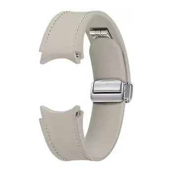 Řemínek na hodinky SAMSUNG Hybridní řemínek z eko kůže s překlápěcí sponou 20 mm (M/L) Etoupe (ET-SHR94LAEGEU)