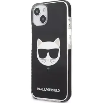 Pouzdro na mobilní telefon Karl Lagerfeld TPE Choupette Head Kryt pro Apple iPhone 13 mini černá (3666339048488)