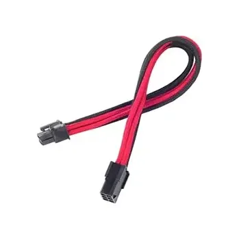 Kabel do PC SilverStone 6-pin PCIe kabel 25cm černo-červená (SST-PP07-IDE6BR)