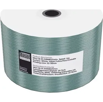 Optické médium MediaRange CD-R 8cm 200MB 24x 50ks (MR257)
