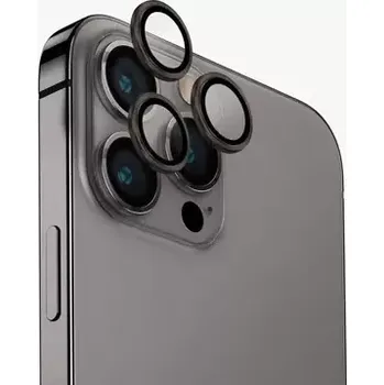 Uniq Optix hliníkové ochranné sklo na čočku fotoaparátu pro Appple iPhone 15 Pro Max Steel grey (grey) (8886463686232)
