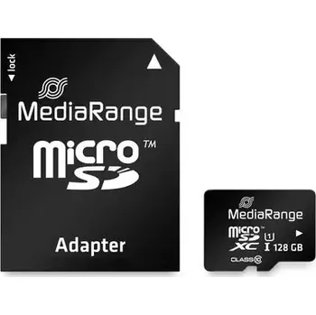 Paměťová karta MediaRange MR945 128GB MicroSD + adaptér černá (MR945)
