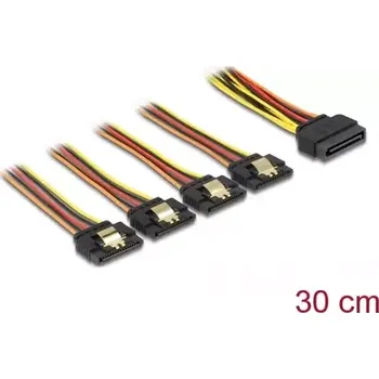Kabel do PC DeLock Kabel SATA 15pin (M) - 4x SATA 15pin (F) 30cm (60157)