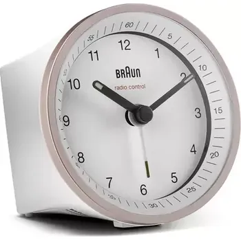 Budík Braun BC07 růžová bílá (67099)