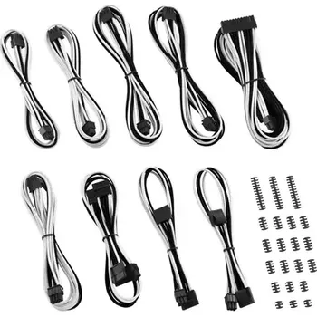 Kabel do PC CableMod Classic ModMesh C-Series Kabel Kit pro Corsair Rmi RMx - černo-bílá (CM-CSR-CKIT-NKKW-R)