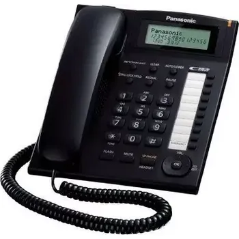 Stolní telefon Panasonic KX-TS880FXB - jednolinkový telefon, černý