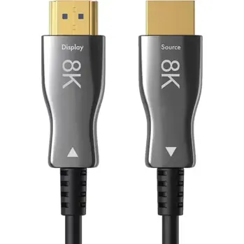 Video kabel Claroc Kabel optický HDMI 2.1 (M) - HDMI 2.1 (M) 30m černá (5907772507094)