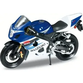 autíčko Welly Motocykl Suzuki GSX-R750 modrá (WE12803PW)