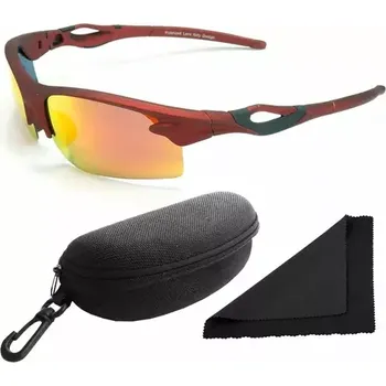 Sluneční brýle Polarized Brýle sluneční 174 - obroučky červené - skla červeno-zlatá zrcadlová (56.014)
