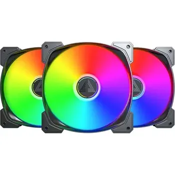 PC ventilátor Montech HP140 PWM ARGB 3ks černá (HP140 ARGB PWM (B) 3 IN 1)