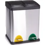 MSV TRI SELECTIF pedálový koš na tříděný odpad 2 x 8 L kartáčovaná nerez ocel (3700703993520)