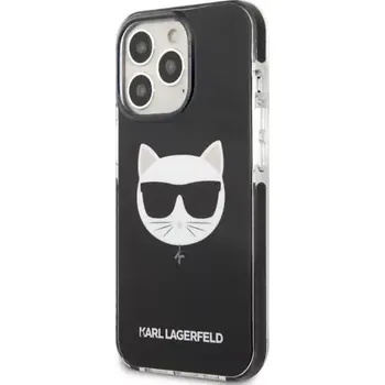 Pouzdro na mobilní telefon Karl Lagerfeld TPE Choupette Head Kryt pro Apple iPhone 13 Pro černá (3666339048501)