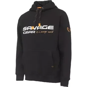 Pánská mikina Savage Gear Mikina Cosmo Hoodie Black Ink XL (73700)