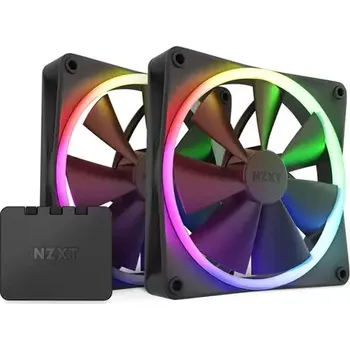 PC ventilátor NZXT F140 PWM 2ks + ovladač černá (RF-R14DF-B1)