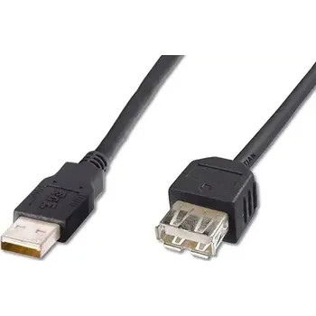 Kabel do PC PremiumCord USB 2.0 kabel prodlužovací A-A 5m černá (kupaa5bk)