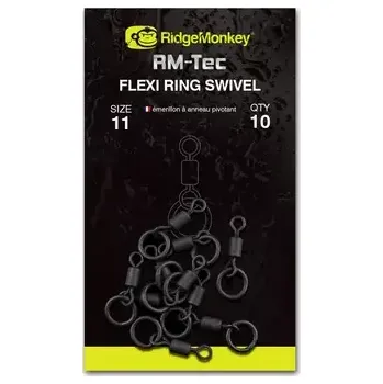 RidgeMonkey Obratlík Connexion Flexi Ring Swivel Velikost 11 10ks (RMT089)