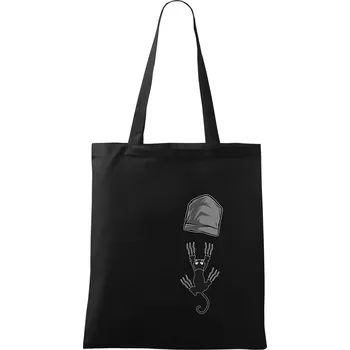 Kočka vypadla z kapsy - Taška bavlněná - 42 x 38 cm ( Černá )