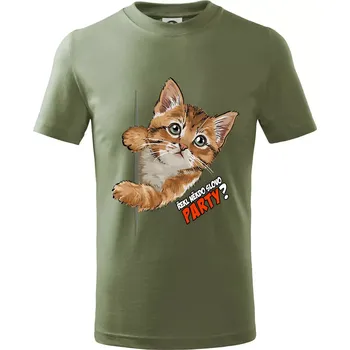 Chlapecké oblečení Řekl někdo slovo party - Tričko dětské bavlněné - 122 cm/6 let ( Khaki )