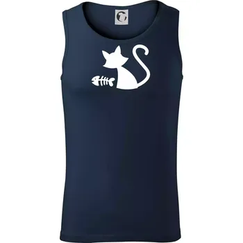 Ryba vs kočka - Tílko pánské Core - M ( Námořní modrá (velmi tmavá - téměř černá) )