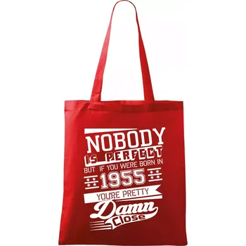 Nobody is perfect - 1955 - Taška bavlněná - 42 x 38 cm ( Červená )