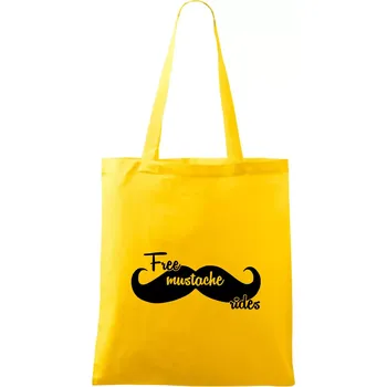Free Mustache rides - Taška bavlněná - 42 x 38 cm ( Žlutá )