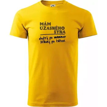 Pánské tričko Mám úžasného syna - Triko extra velké (5-8XL) - 6XL ( Žlutá )