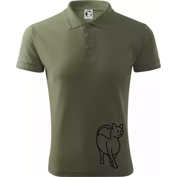 Pánská košile Ladná kočka - Polokošile pánská Pique Polo 203 - 3XL ( Khaki )