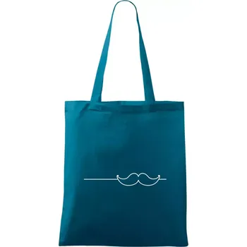 Linka knírek - Taška bavlněná - 42 x 38 cm ( Petrolejová )