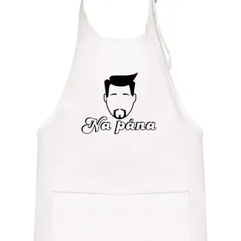 Kuchyňská zástěra Na pána - Dětská zástěra na vaření - Univerzální velikost ( Bílá )