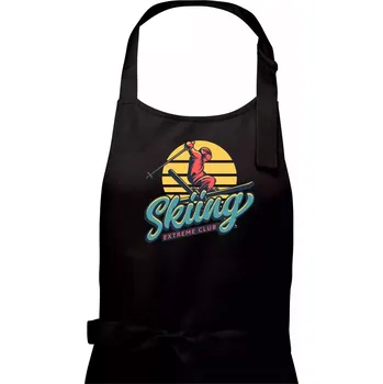 Kuchyňská zástěra Skiing winter extreme cup - Dámská zástěra na vaření - Univerzální velikost ( Černá )