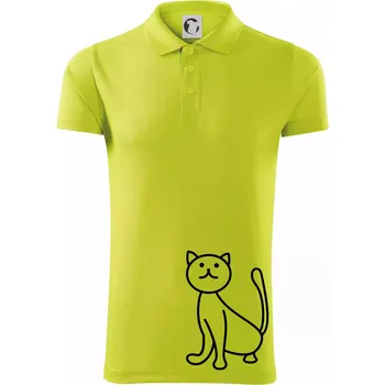 Pánská košile Kočka kouká - Polokošile Victory sportovní (dresovina) - 3XL ( Limetková )