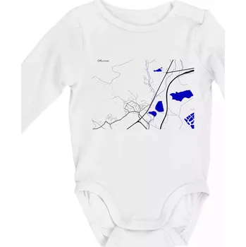 Chlumec 403 39 mapa s vodními toky - Body kojenecké s dlouhým rukávem - Dlouhý r. do 3 měs ( Bílá )