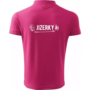 Pánská košile Jizerky nápis - Polokošile pánská Pique Polo 203 - 5XL ( Purpurová )