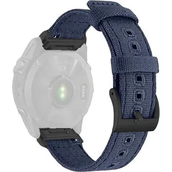 Řemínek na hodinky Nylonový řemínek Ricardo 26mm (pro Garmin Fenix 8/7X/6X (51mm), Tactix aj.), modrý V3, QuickFit