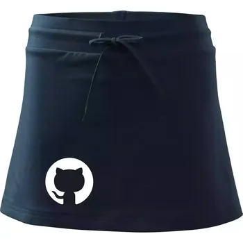 Dámská sukně Kočka v kolečku - Sportovní sukně - two in one - XL ( Námořní modrá (velmi tmavá - téměř černá) )