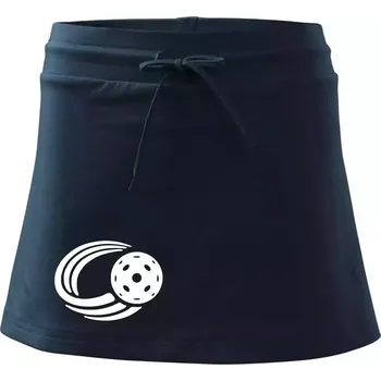 Dámská sukně Florbal míček - Sportovní sukně - two in one - XS ( Námořní modrá (velmi tmavá - téměř černá) )