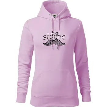 Dámská mikina Big stache - Mikina dámská Cape s kapucí - L ( Orchid )
