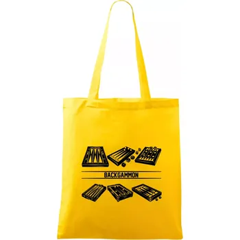 Backgammon černý set - Taška bavlněná - 42 x 38 cm ( Žlutá )