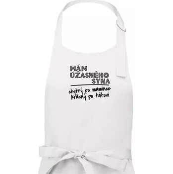 Kuchyňská zástěra Mám úžasného syna - Pánská zástěra na vaření - Univerzální velikost ( Bílá )